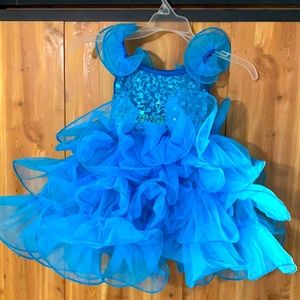 Blue Dance dress with sequins